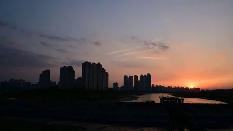 Sky sunset Stock Footage 77079948