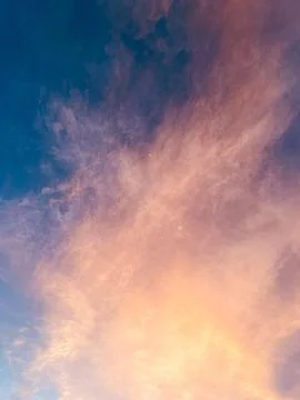 Sky at sunset with the moon Stock Photos
