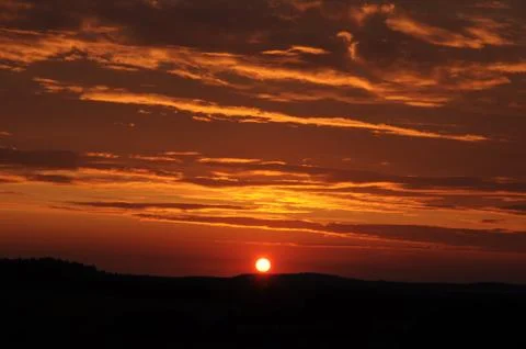 Sky at sunset. Stock Photos