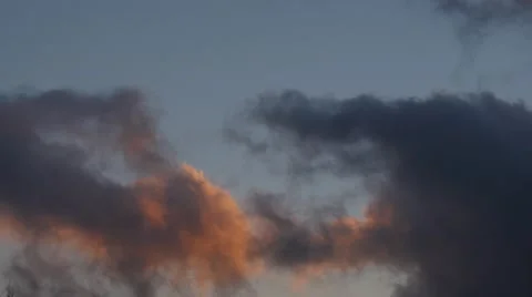 Sky at sunset red clouds become dark timelapse Stock Footage 46002628