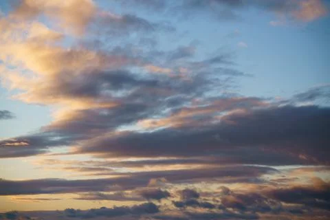 The sky at sunset. sky with clouds Foto stock