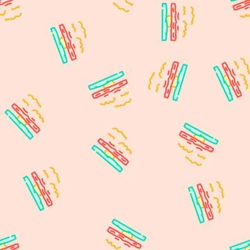 Sky sunset sun summer sunlight vector seamless pattern イラスト素材
