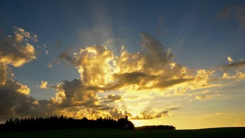 The sky at sunset time-lapse Stock Footage 76112138