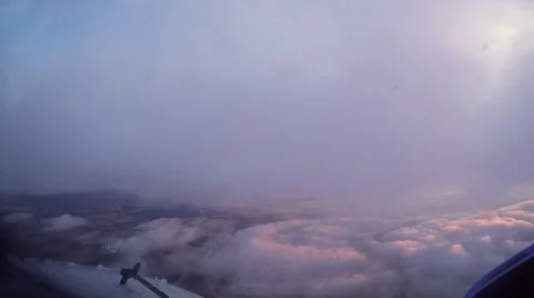 Sky, sunset from window cabine airplane from window cabine airplane Stock Footage 52368132
