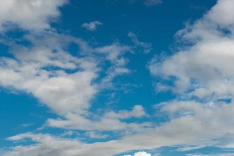 Sky texture with clouds on a blue sky Stock Photos