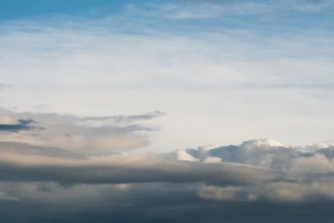Sky texture with dark clouds and pure sky Stock Photos