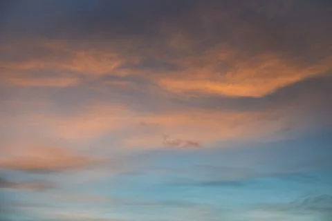 Sky texture with pink clouds at sunset Photos