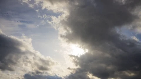Sky thimelapse with the sun Stock Footage 119371620