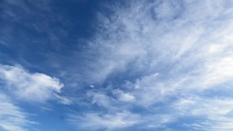 The sky with thin clouds moves slowly, transitions Vídeo Stock 270461640