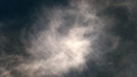 Sky with thin white clouds. Thin whiskey-colored clouds in a blue sky, a vi.. Stock Photos