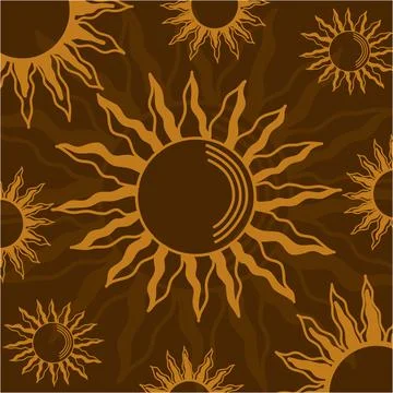Sky Things Line Art Background Vector Stock Illustration