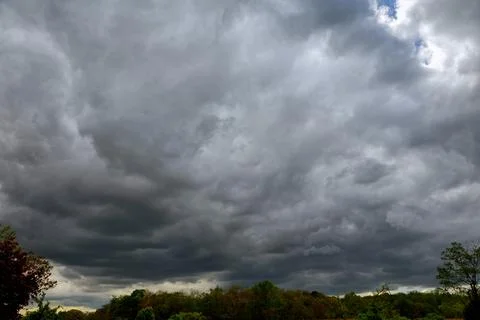 Sky with thunderclouds, rain clouds Thundercloud with possible formation of.. Stock Photos