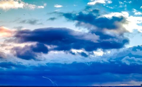 Sky before thunderstorm Stock Photos