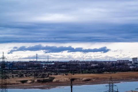 Sky before thunderstorm Stock Photos