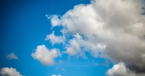 Sky time laps, white clouds over a blue sky. Stock Footage 116800259