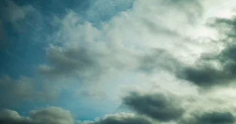 Sky time laps, white clouds over a blue sky. Stock Footage