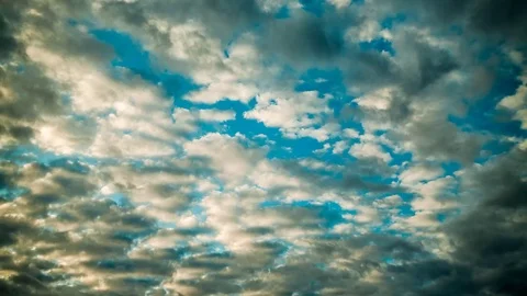 Sky time laps, white clouds over a blue sky. Stock Footage 118352674