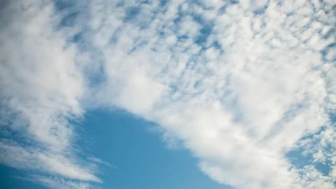 Sky time laps, white clouds over a blue sky. Stock Footage 158019734