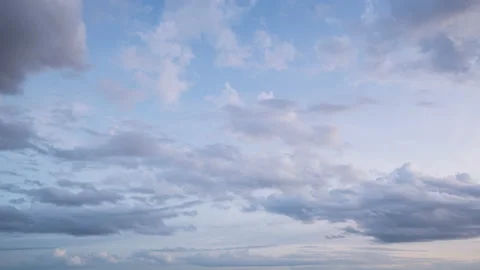 Sky Time lapse, beautiful background, blue sky with clouds Stock Footage 196676495