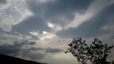 Sky time lapse with clouds and the sun in lambasingi india 2nd Kashmir Stock Footage 114699705