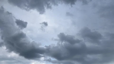 Sky time-lapse with cumulus and storm clouds in summer Stock Footage 283911034