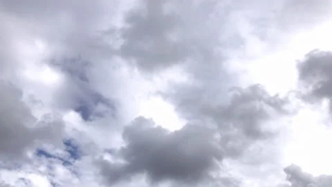 Sky Time lapse. Grey and white clouds. Blue sky in the background. Stock Footage 159532421