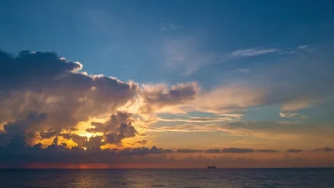 Sky time lapse. Moving clouds at sunset. Clouds float through the evening. Dusk Video stock 315617622