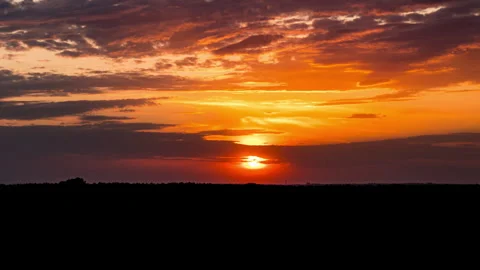 Sky Timelapse, Clouds, Sunset, Evening, Nature Stock Footage 284844803