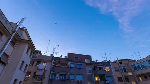 Sky timelapse - Day to Night Stock Footage 197523840