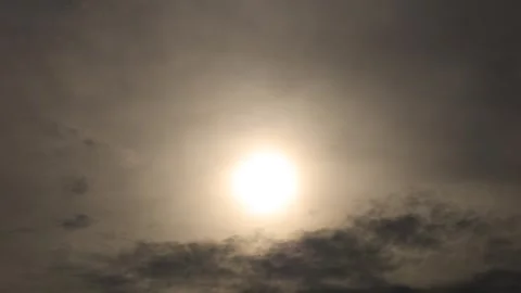 Sky Timelapse Evening, Dusk to Night, Clouds Transition from Golden Sunset Stock Footage 338024310
