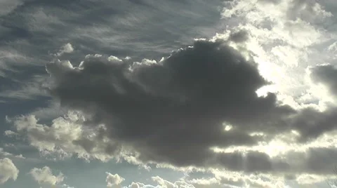 Sky timelapse, sun and clouds, after rain Stock Footage 2974487