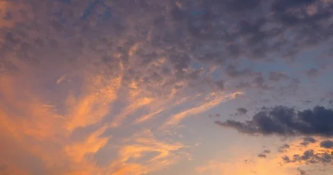 Sky Timelapse Sunset Clouds Stock Footage