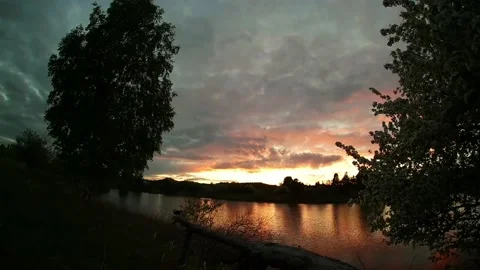 Sky timelapse at sunset Stock Footage 200957101