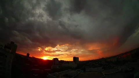 Sky timelapse at sunset Stock Footage 200957128
