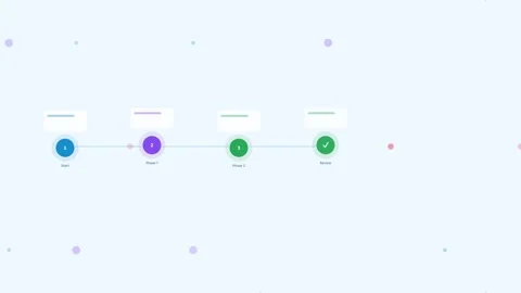 Sky Timeline Task Progress Complete Check Flat Design Loop Stock Footage 342606293