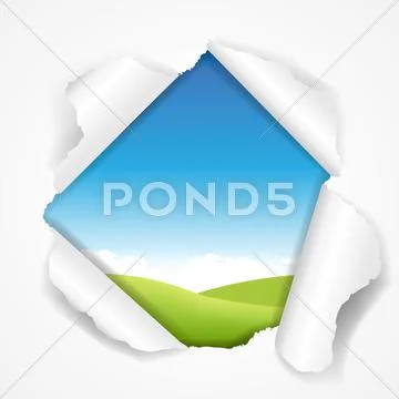 Sky torn Stock Illustration