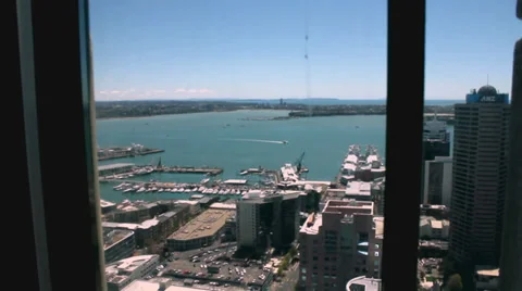 Sky Tower elevator, Auckland Stock Footage 35430335