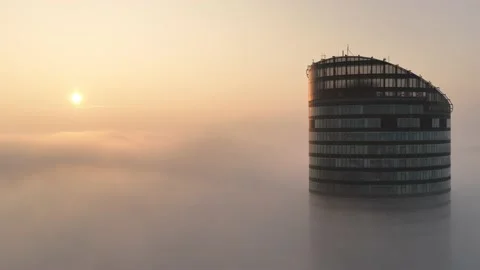 Sky Tower skyscraper mgla Wroclaw Poland 库存影片 238089612