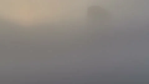 Sky Tower, Wroclaw, Poland during morning foggy sunrise Stock Footage 238089616