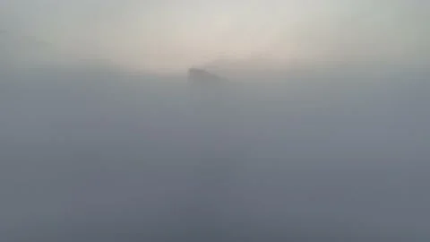 Sky Tower, Wroclaw, Poland during morning foggy sunrise Stock Footage 238089874