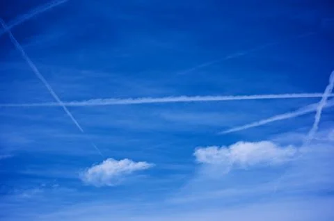 Sky with Tracer Strips Stock Photos