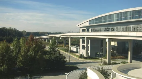   Sky train approaching a station Stock Footage 56270513