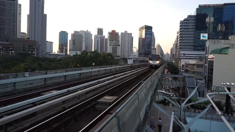 Sky train Bangkok. Stock Footage 82748332