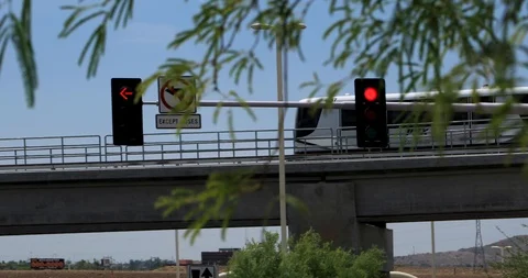 Sky Train at the Phoenix Airport Video stock 98669314