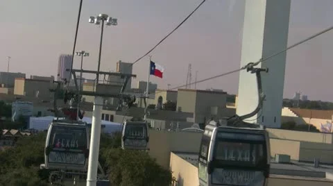 Sky train ride evening Video stock 12375864