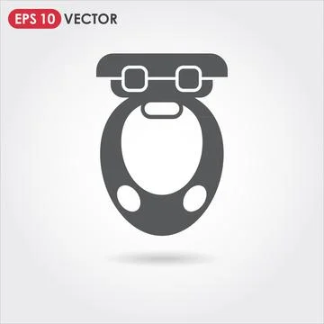 Sky train single vector icon Stock Illustration