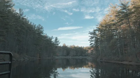 Sky Tree Lake 13 Stock Footage 154136135