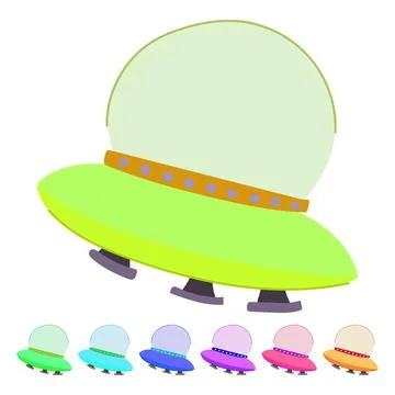 Sky ufo ship vector cartoon graphic Stock Illustration