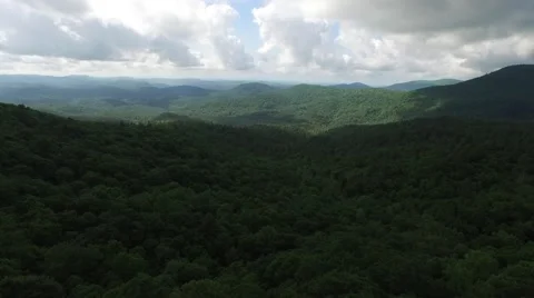 Sky valley mountain fly over Stock Footage 50644399
