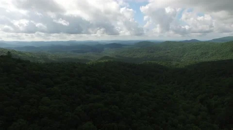 Sky valley mountain fly over Stock Footage 50644556